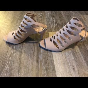 Gianni Bini Cut-Out Nude Heel